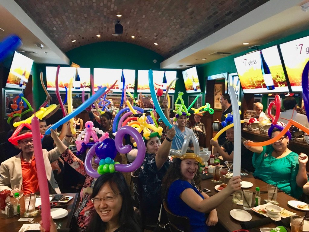 Colorful balloon sculpture